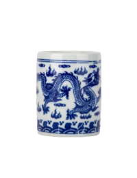 Blue & White Pen Cup